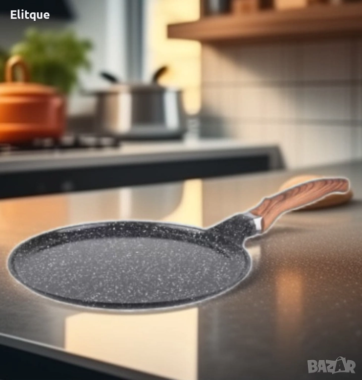 Тиган за палачинки Goldmann GM-1124, 24/28см., Лят алуминий, Керам. покр., Индукция, снимка 1