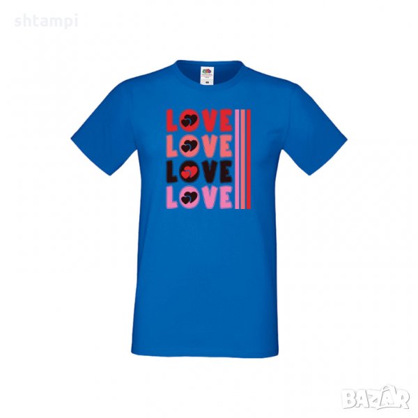 Мъжка тениска Свети Валентин LOVE LOVE LOVE 3, снимка 1