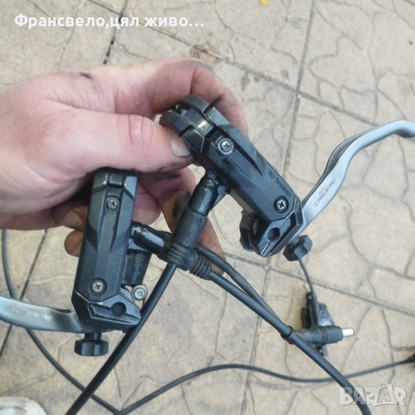 Чифт хидравлични спирачки за велосипед колело Shimano deore , задна с опция електрически , снимка 1