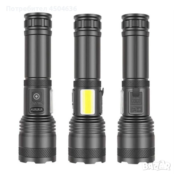 Мощен акумулаторен ръчен  фенер с много функции , BUL 2833, снимка 1