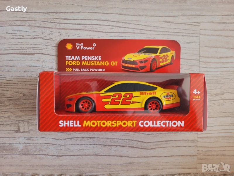 Количка - Shell Team Penske Ford Mustang GT (Pullback Motor), снимка 1