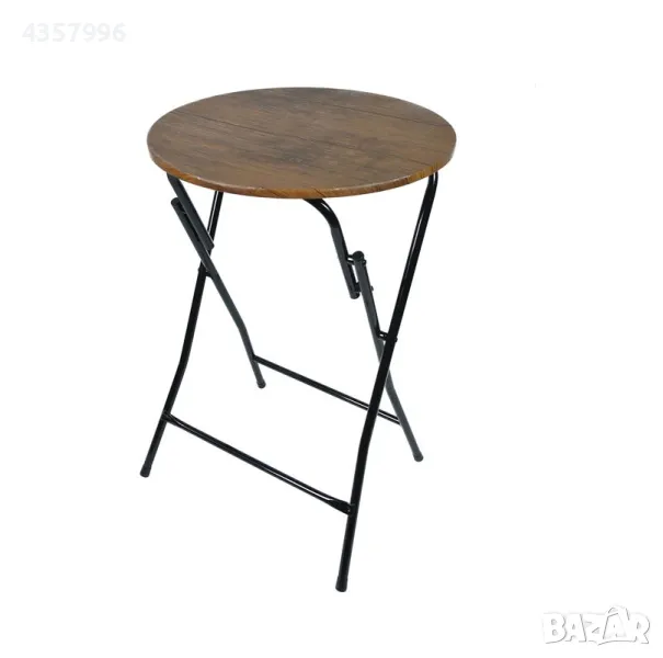  Декоративна масичка за хол, Сгъваема, Метал, Кафяв , снимка 1