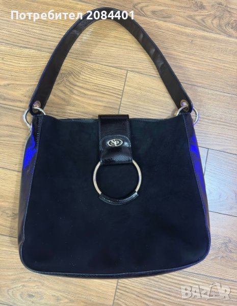 Дамска чанта естествен велур и лак на SaraPen 2 в 1, снимка 1