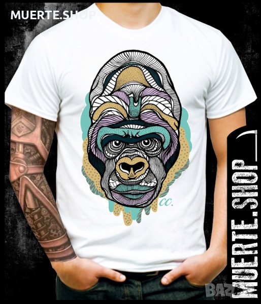 Тениска с щампа GORILLA COLORED, снимка 1