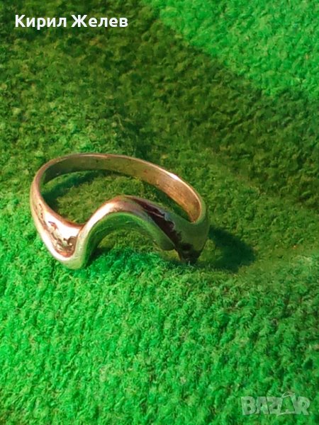 ЕЛЕГАНТЕН АР НУВО СРЕБЪРЕН ПРЪСТЕН СРЕБРО 925 ХУДОЖЕСТВЕНА РЪЧНА ИЗРАБОТКА 38263, снимка 1