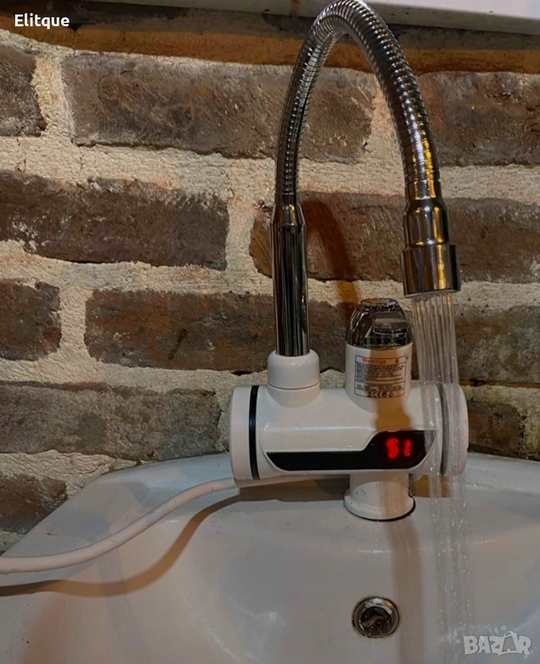 Смесител за вода с нагревател за мигновено загряване – 3000W 🚰, снимка 1