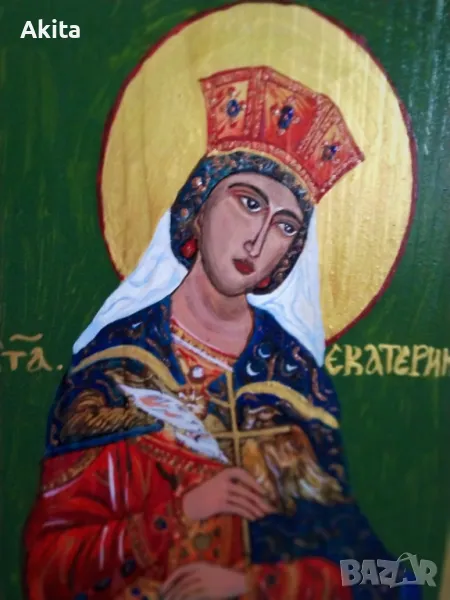 Икона на света Екатерина, снимка 1