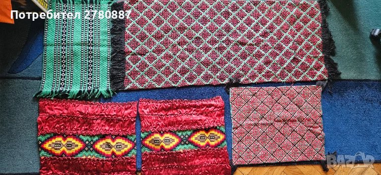 Ретро текстил с етно мотиви – калъфки, тишлайфер, снимка 1