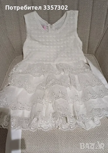 Детски официални роклички в бяло, снимка 1