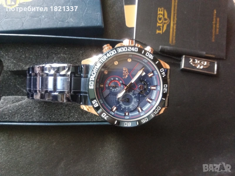 Луксозен мъжки часовник , снимка 1