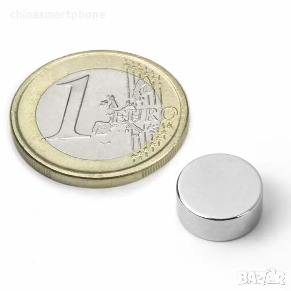 Неодимов магнит 12x5mm МАГНИТ неодимов N52, magnit от moqtmagazin .c om (Моят магазин), снимка 1