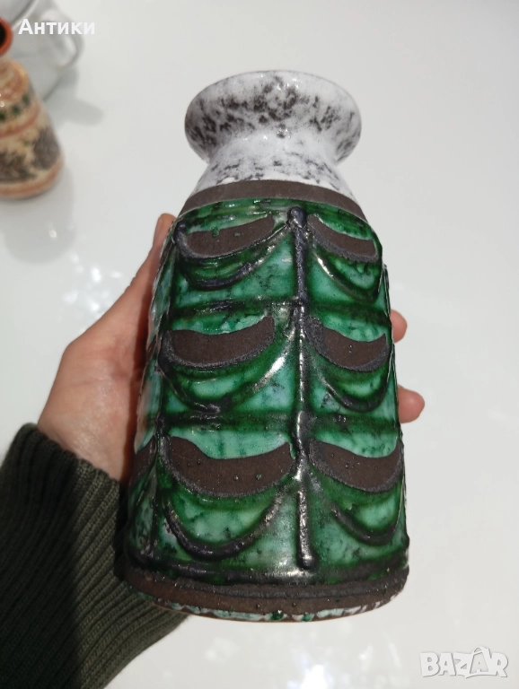 Стара маркирана ваза ръчна изработка , снимка 1