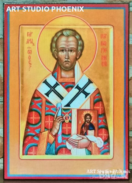 Икона на Свети Герман Цариградски ikona sveti german carigradski, снимка 1