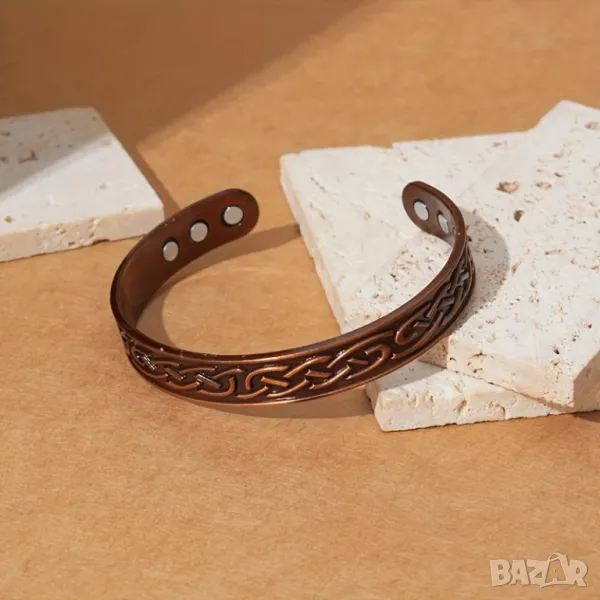 Медна магнитна гривна, снимка 1