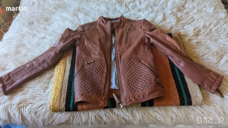 юношеско/мъжко кожено яке Zara, снимка 1