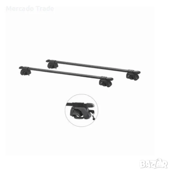 Напречни греди Mercado Trade, Багажник с ключ, 120см, До 75кг, снимка 1