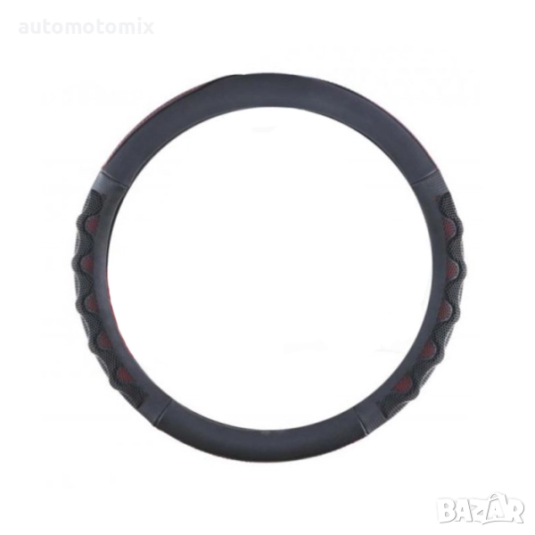 КАЛЪФ ЗА ВОЛАН 38СМ., ЧЕРЕН/ЧЕРВЕН - 2407, снимка 1