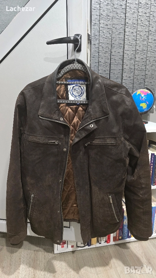 Мъжко кожено(естествена кожа)яке Bugatti размер М , снимка 1