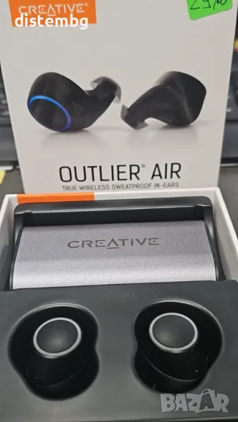 Блутут слушалки-тапи Creative Outlier Gold, с докинг кутийка, снимка 1