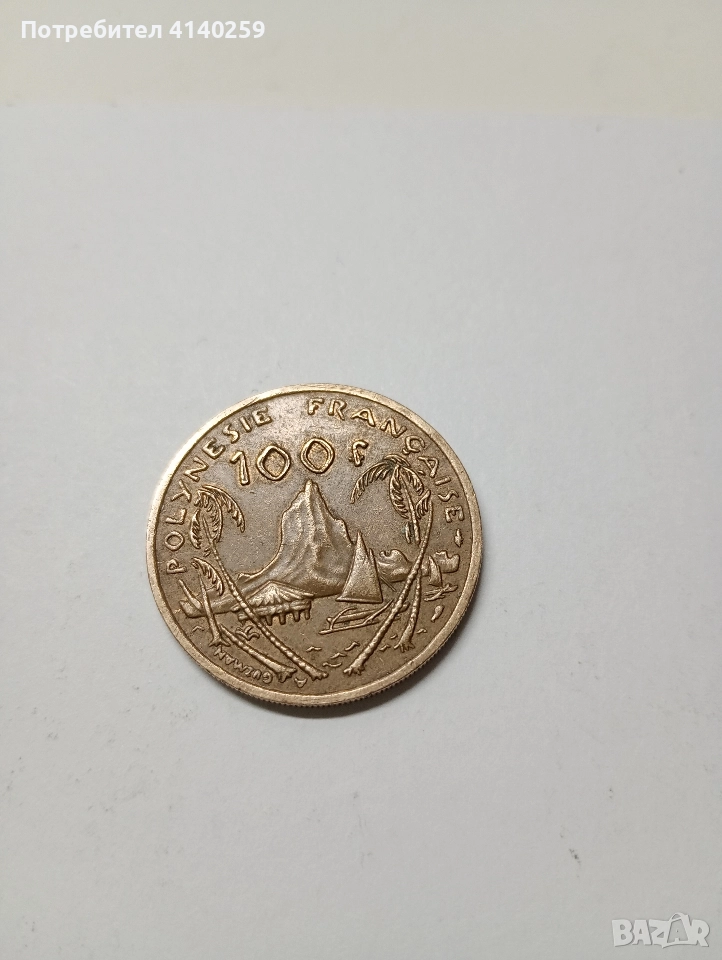 НОВА КАЛЕДОНИЯ МОНЕТА 100 ФРАНКА 1992 Г , снимка 1