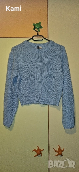 Светло син пуловер HM, XS размер, снимка 1