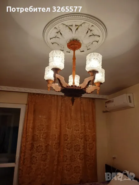 Дървен полилей, снимка 1