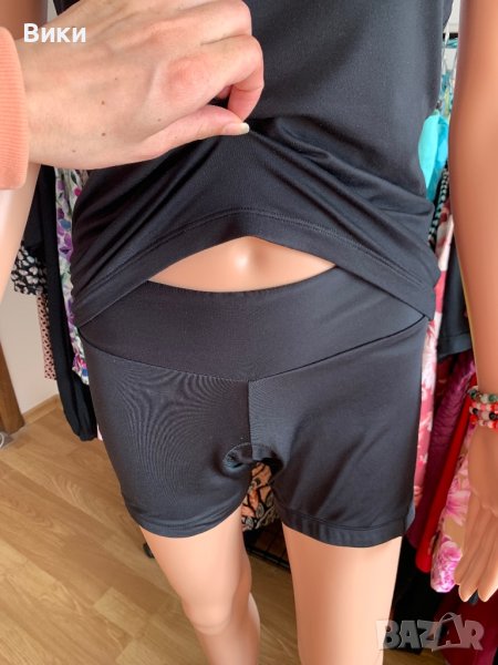 Къс чернен спортен панталон за колоездене, снимка 1