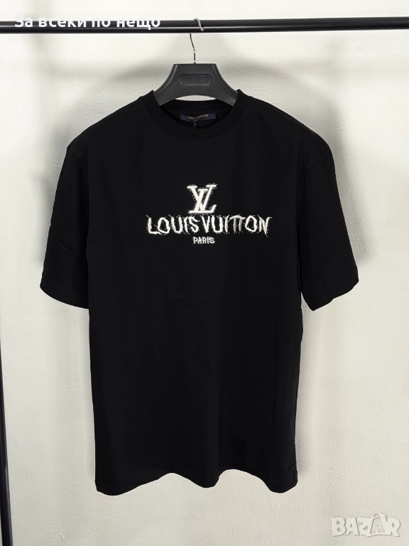 Louis Vuitton Мъжка Черна Тениска👕Мъжка Блуза С Къс Ръкав В Черен Цвят Код V.B.8, снимка 1