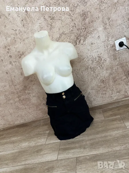Дамска къса пола - с копчета - елегантна , снимка 1