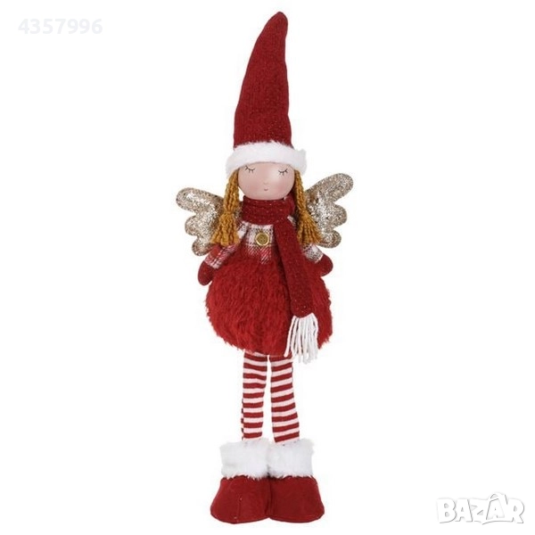 Коледна декоративна фигура Ангелче с брокатени крила, 57см, снимка 1