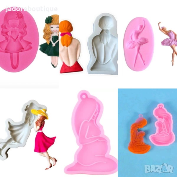 Силиконов молд Дама / Момиче/ Жени различни видове, снимка 1