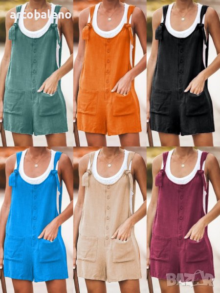 Дамски моден летен къс гащеризон, 8цвята , снимка 1