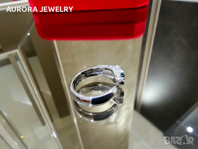 CARTIER Panthere de Cartier White Gold Diamonds Дамски Пръстен, снимка 6 - Пръстени - 52888504