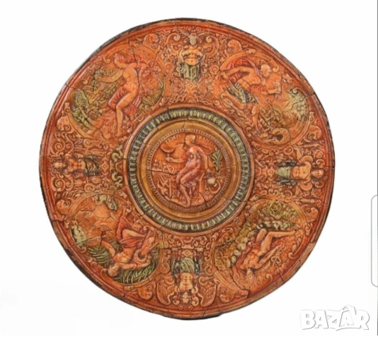 Старинно пано Богиня на времето с ангелчета сатири голи тела еротика 18 + със сертификат.