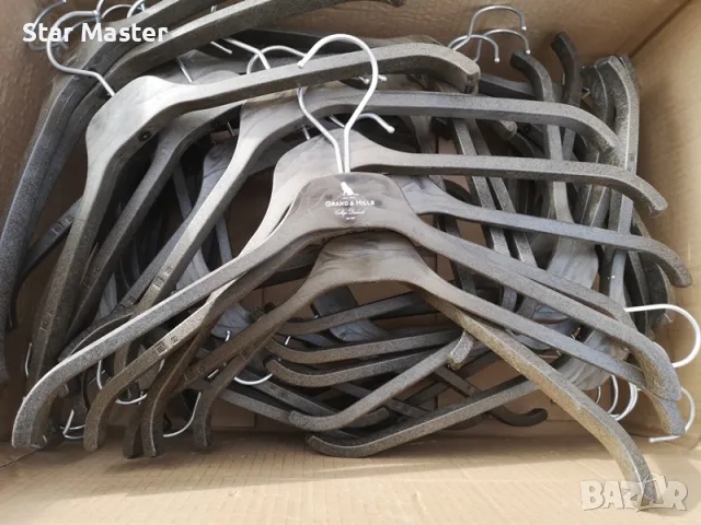 Закачалки за дрехи дървени гумирани  , снимка 4 - Оборудване за магазин - 26954042