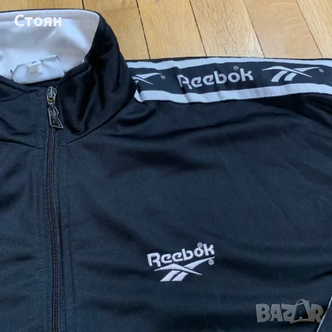 Reebok Struped Vintage Zip Up Fleece Jacket, снимка 3 - Спортни дрехи, екипи - 49259370