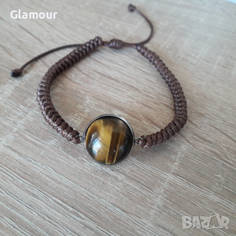 Гривна с тигрово око. , снимка 2 - Гривни - 36369699