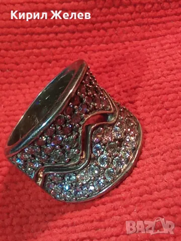 ФЕШЪН СКЪПОЦЕНЕН СРЕБЪРЕН ПРЪСТЕН МАТИРАНО СРЕБРО 925 ИНКРУСТИРАН с ИСКРЯЩИ ФАСЕТИРАНИ ЦИРКОНИ 25217, снимка 13 - Пръстени - 49273159