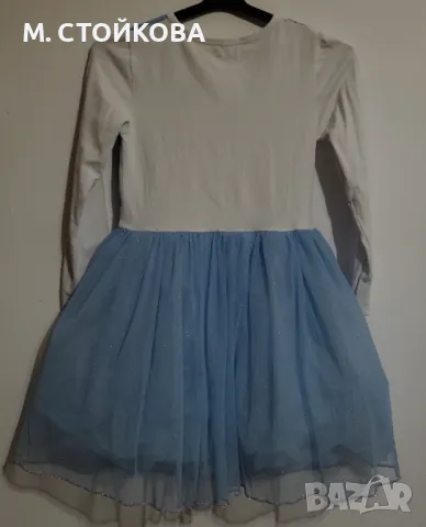 Детска рокля Елза с диадема, снимка 2 - Детски рокли и поли - 47486958