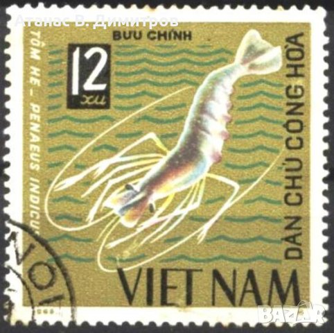 Клеймованa маркa Морска Фауна Скарида 1965 от Виетнам