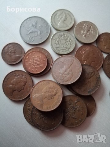 Английски монети 1970-1990г, снимка 1 - Нумизматика и бонистика - 39016352