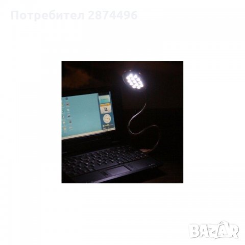 1021 Преносима Гъвкава USB Лампа за лаптоп с 13 LED диода, снимка 3 - Друга електроника - 35800097
