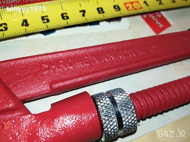 Класически тръбен ключ 45 градуса. Цол - 1". Дължина - 31см. 0505231700, снимка 11 - Ключове - 40602739