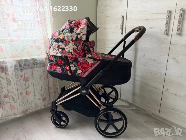  CYBEX PRIAM Rose Gold / Spring Blossom, снимка 7 - Детски колички - 53479772