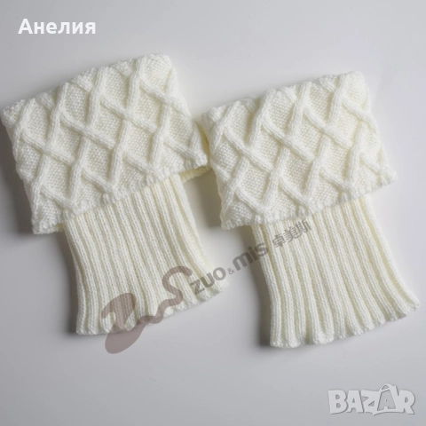 Плетени дамски чорапи гети, снимка 3 - Спортни екипи - 52657524