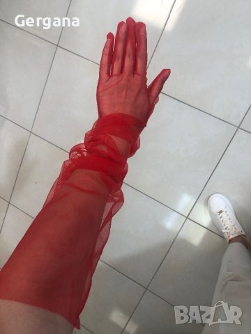 дълги ръкавици от тюл, снимка 10 - Ръкавици - 38013932