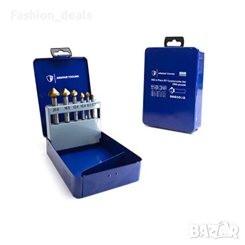 Нов Комплект свредла за зенкероване от 6 части Алуминий Дърво Пластмаса Стомана