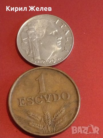 Две монети 20 чентезими 1940г. Италия/ 1 ескудо 1974г. Португалия за КОЛЕКЦИОНЕРИ 34806