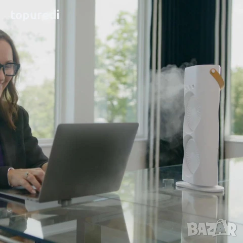 Двоен въртящ вентилатор с овлажнител за въздух, снимка 5 - Вентилатори - 51052327