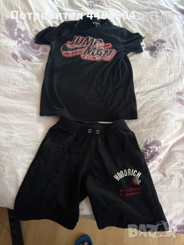 Тениска jordan къси гащи hoodrich оригинални.